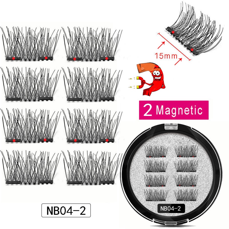 Magnet Eyelashes 8 Pcs Set with Round Case