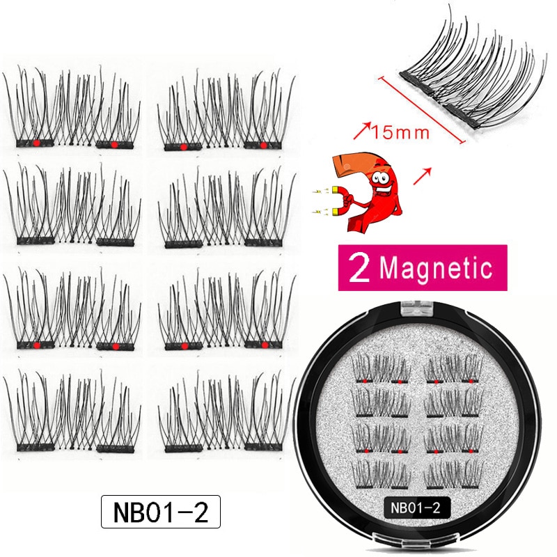 Magnet Eyelashes 8 Pcs Set with Round Case