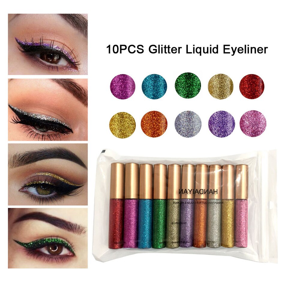 Liquid Shimmer Eyeliner 10 Pcs Set