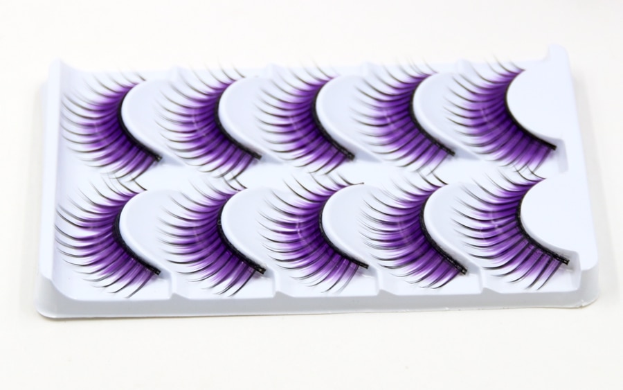 Ombre style Ultra Violet Eyelashes set includes 5 Pairs