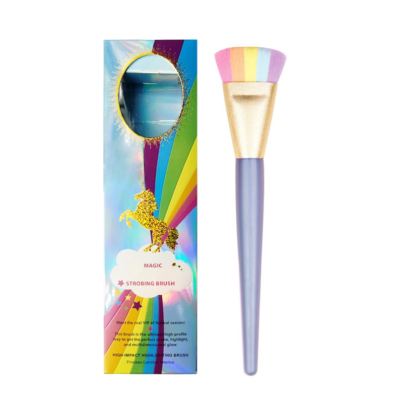 Rainbow Unicorn Highlighter Brush with Box Gift