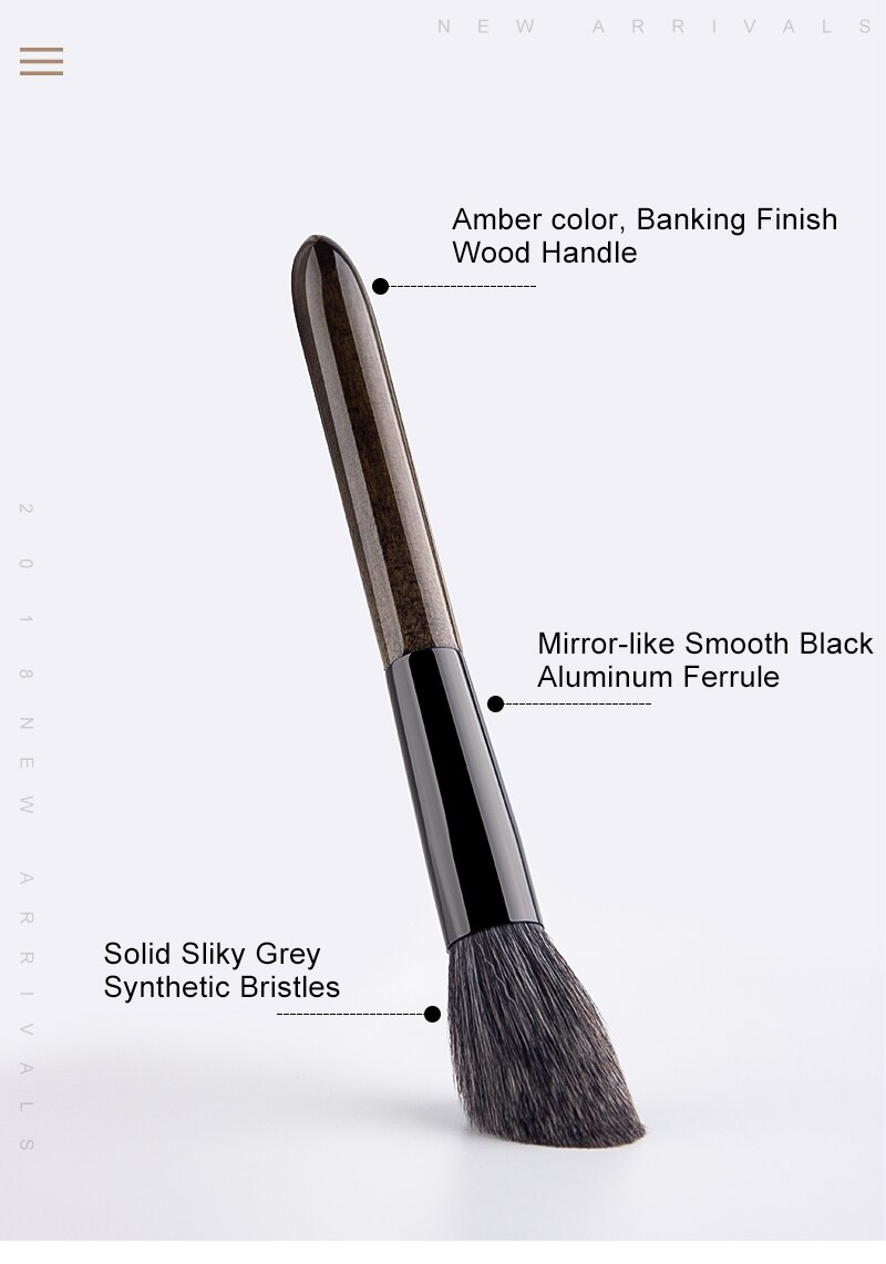 Women's Facial Makeup Brush Set with Wood Handle 15 Pcs