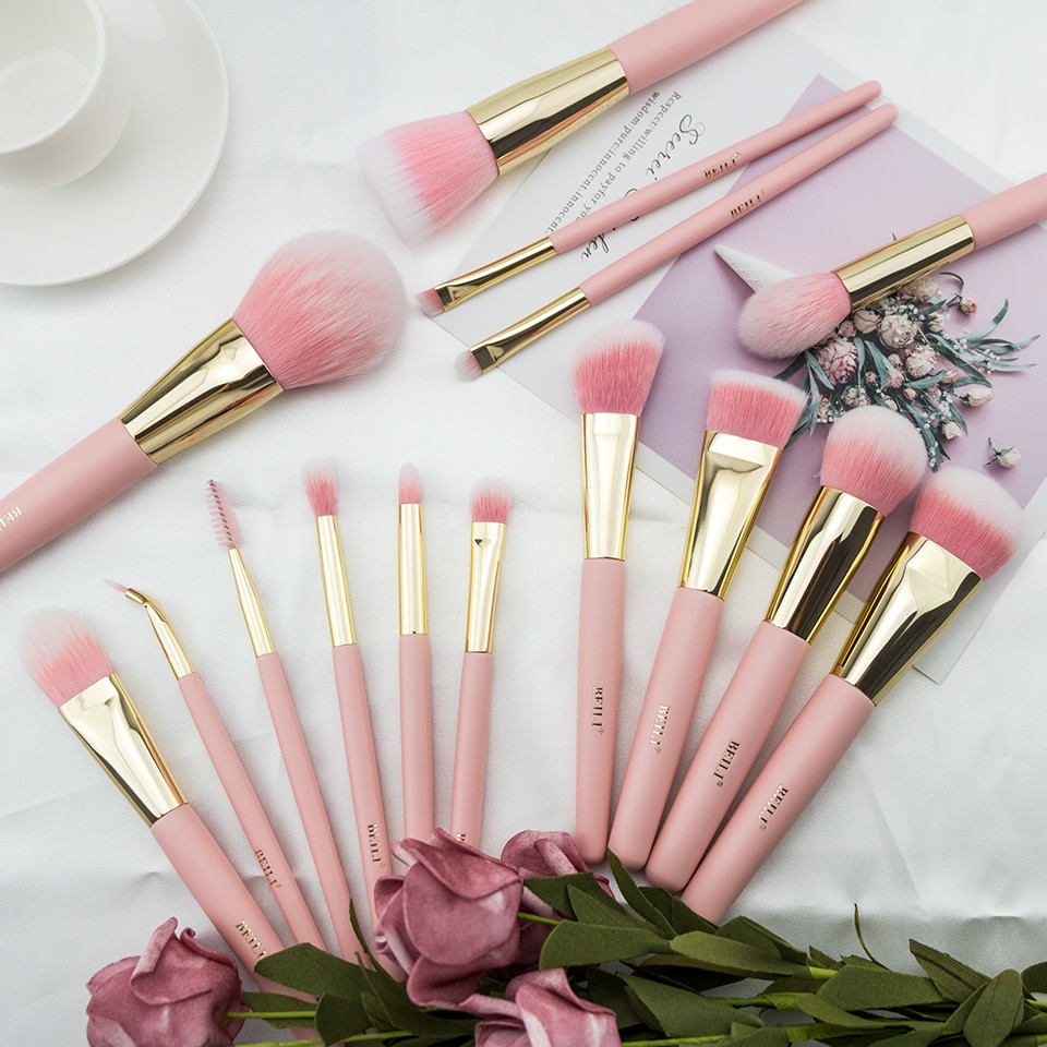 Pink Makeup Brush Set 15 Pcs